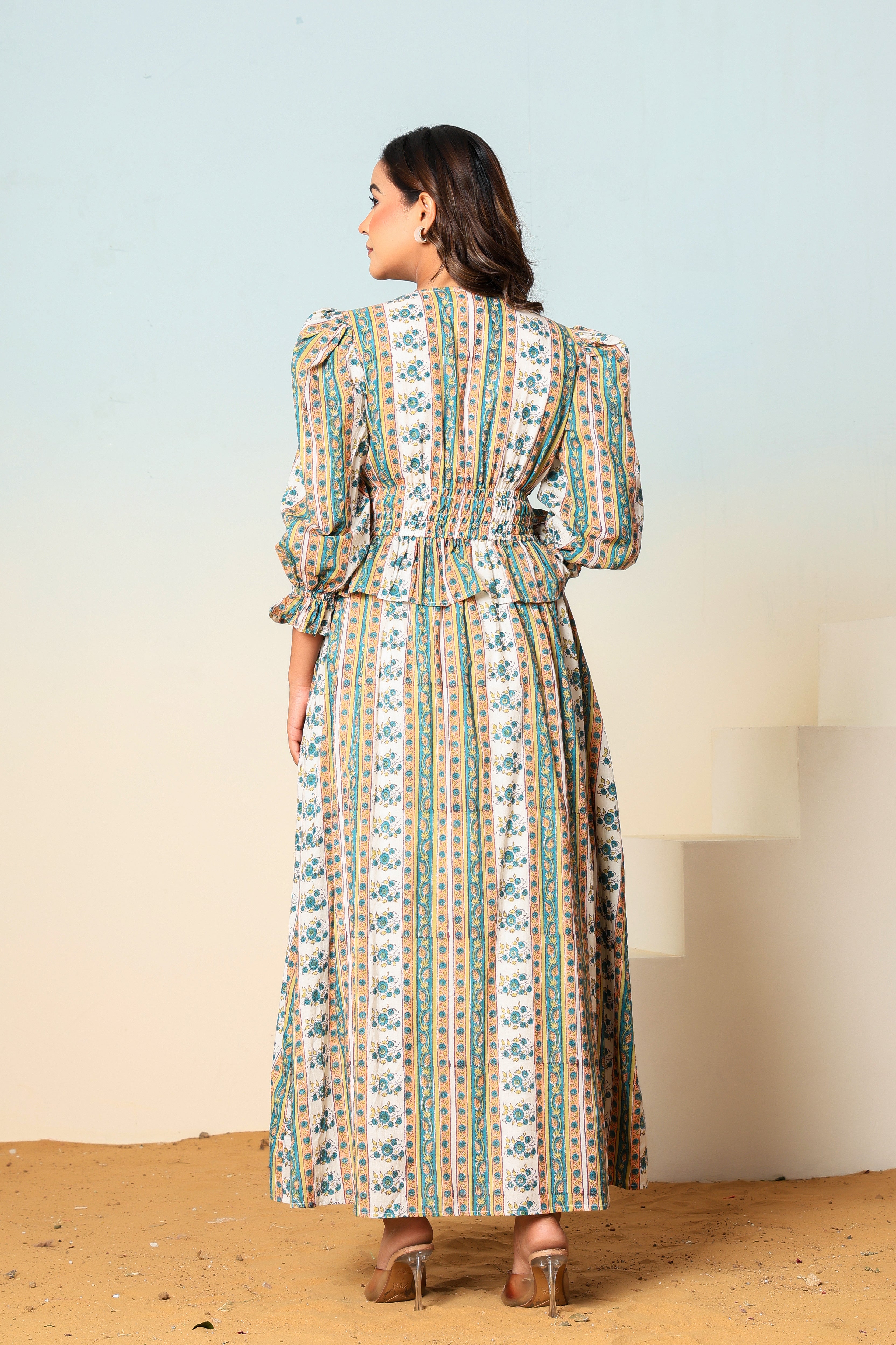 Vanya block printed dress