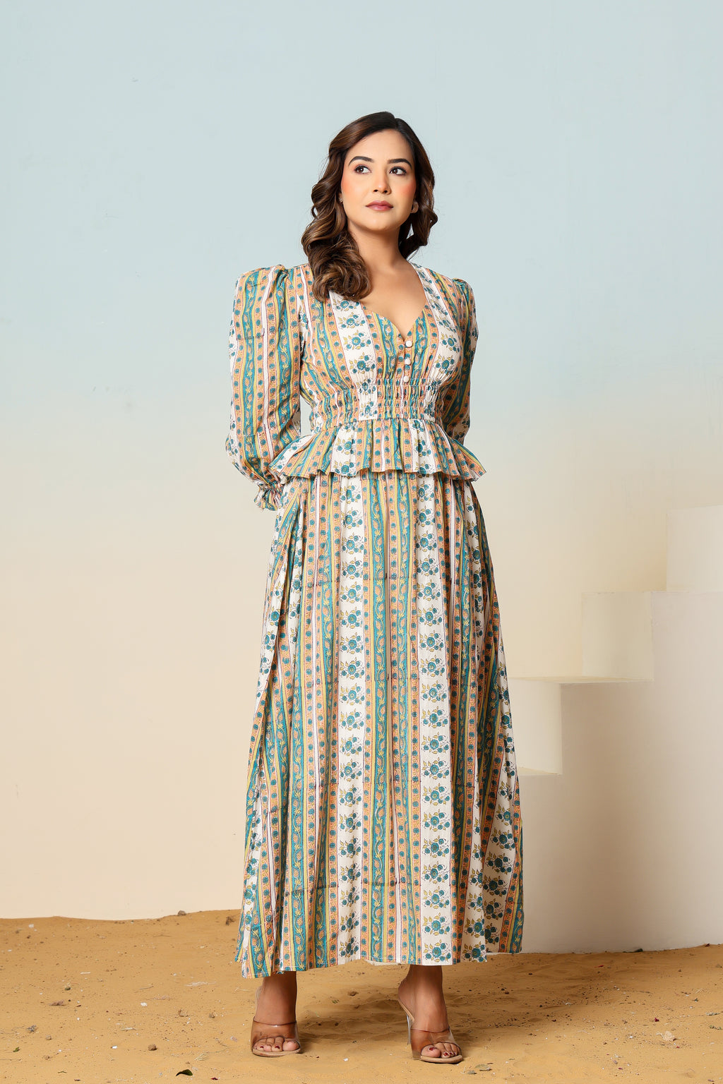 Vanya block printed dress