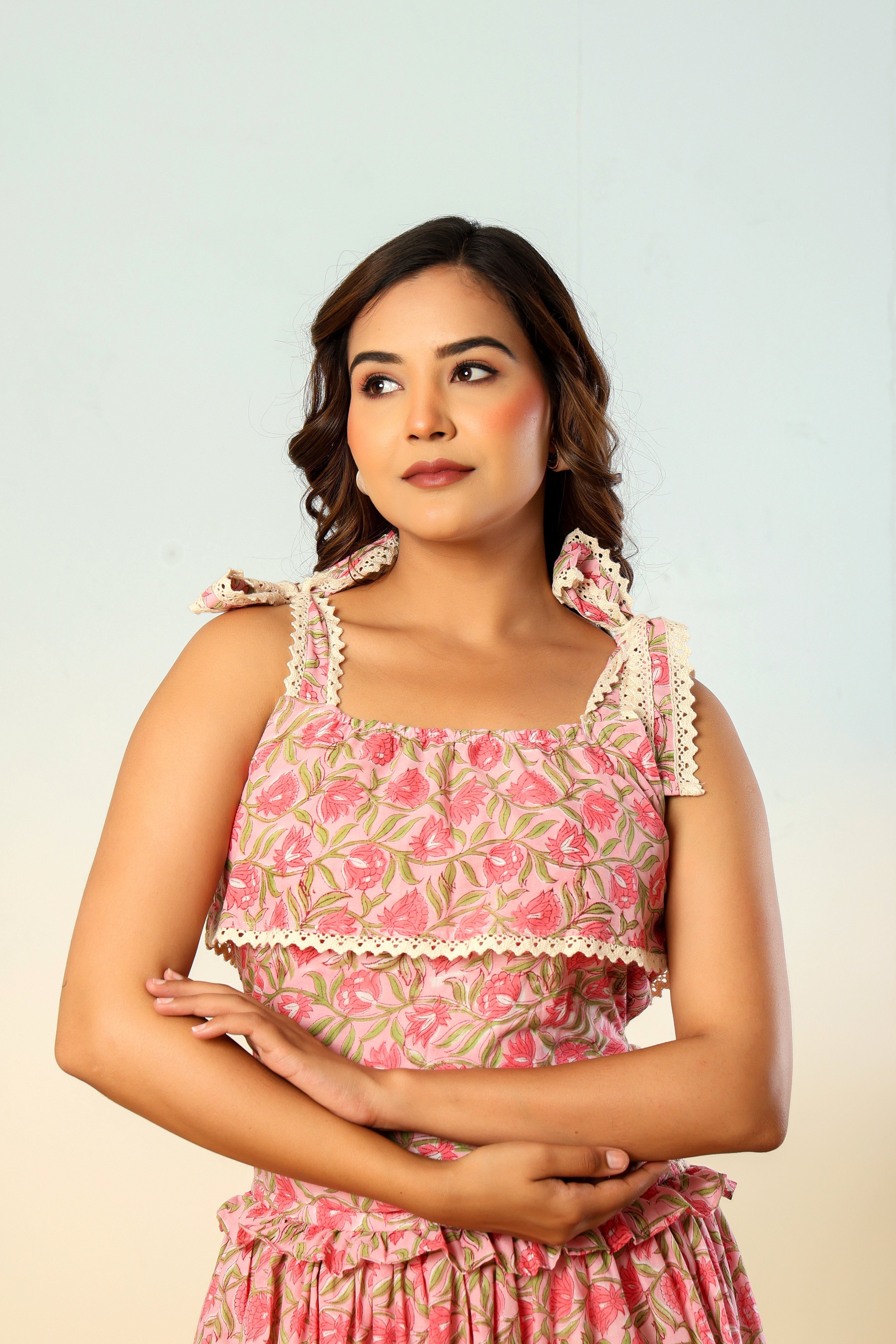 Evara block printed dress