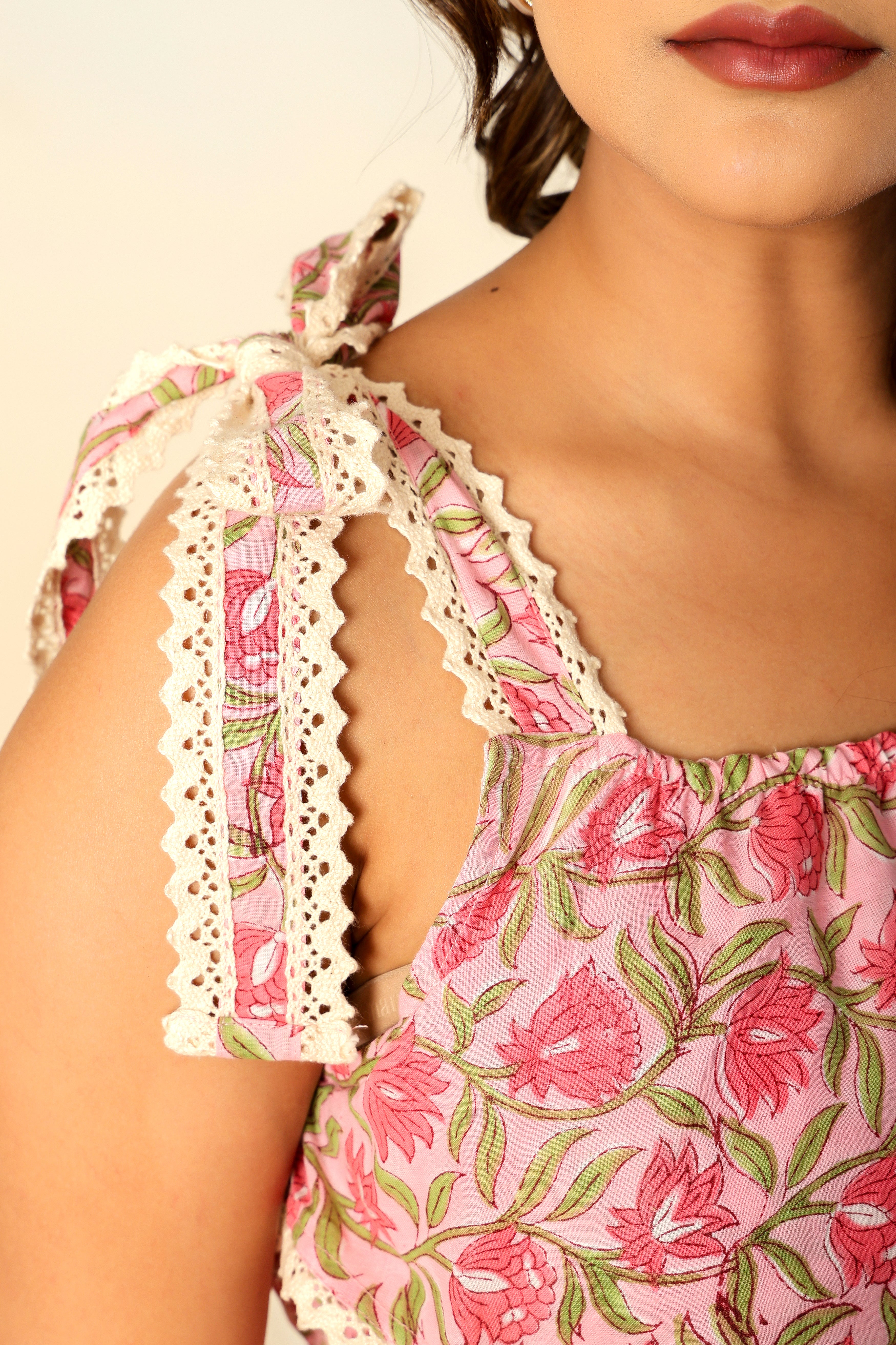 Evara block printed dress
