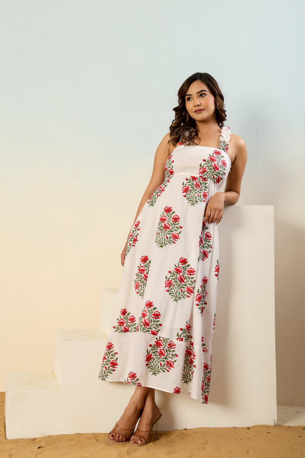 Noor buta block printed dress
