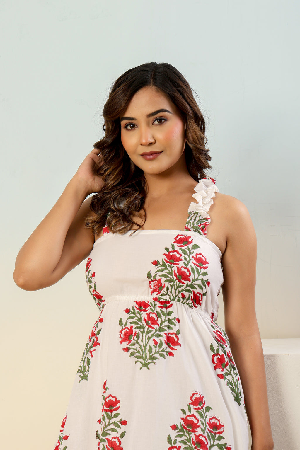 Noor buta block printed dress