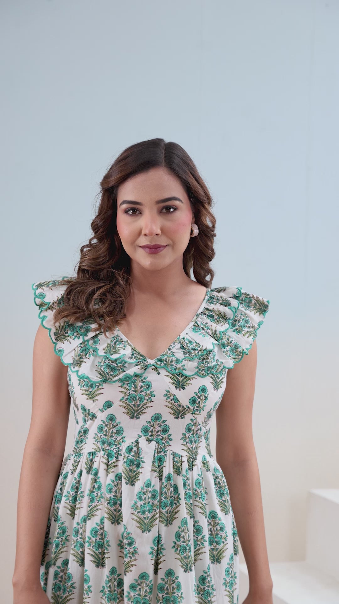 Elina block printed dress
