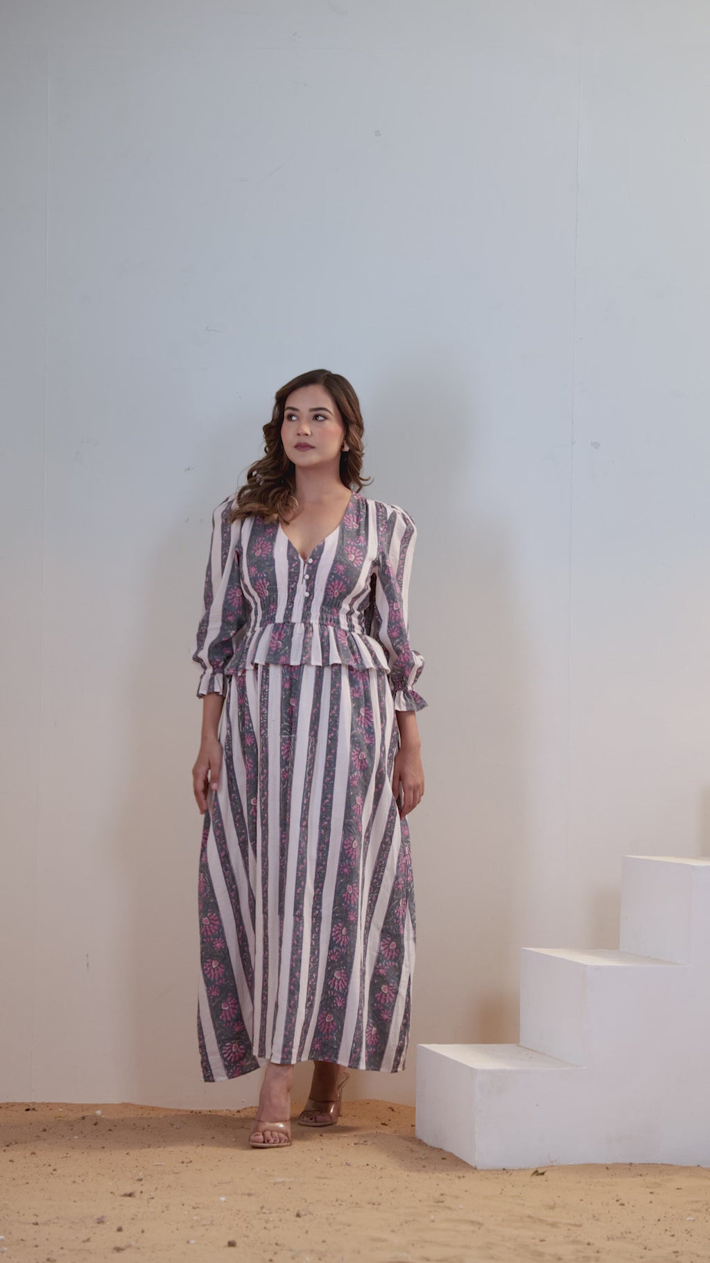 Vanya block printed dress